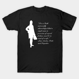 Pride and Prejudice - Opening quote T-Shirt